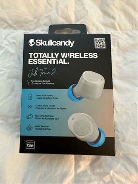 BRAND NEW Skullcandy Jib True 2 Wireless Earbuds (Light Gray/Blue)